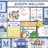 Celebration Birth Art - Patchwork 16x20: Boy Primary