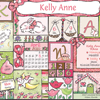 Celebration Birth Art - Patchwork 16x20: Girl Lime Pink & Chocolate