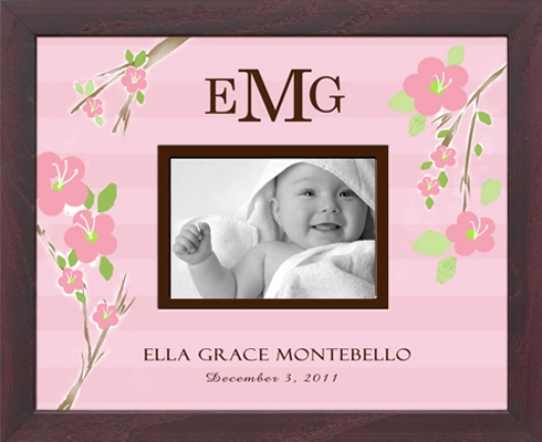 Monogrammed Photo Frame - Big Multi Dot 