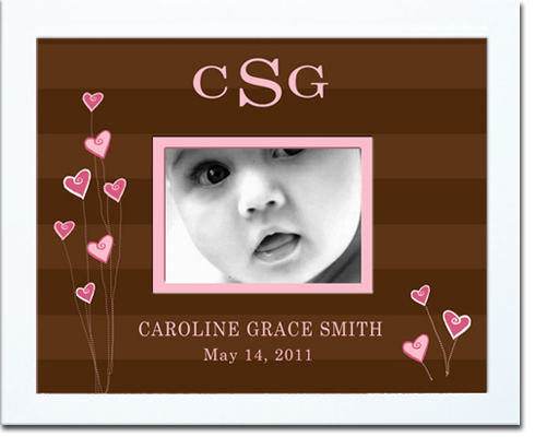 Monogrammed Photo Frame - Big Multi Dot 