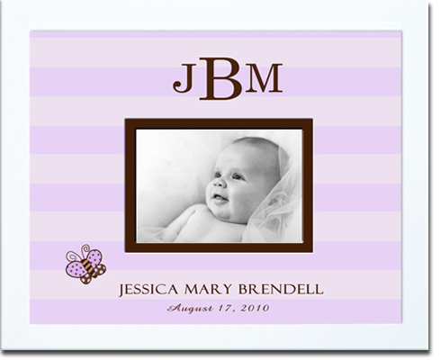 Monogrammed Photo Frame - Big Multi Dot 
