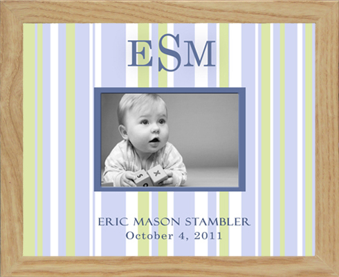 Monogrammed Photo Frame - Big Multi Dot 