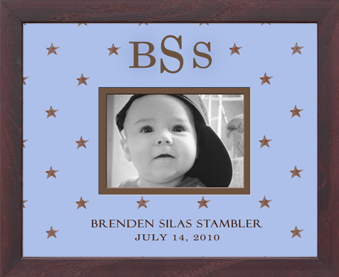 Monogrammed Photo Frame - Big Multi Dot 