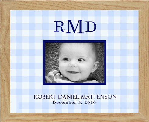 Monogrammed Photo Frame - Big Multi Dot 