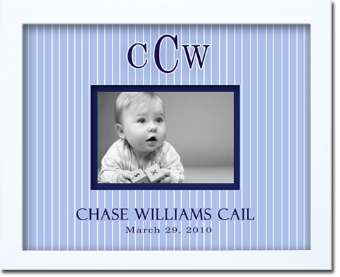 Monogrammed Photo Frame - Big Multi Dot 