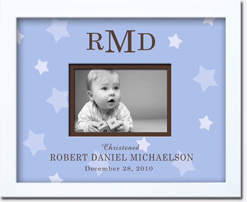 Monogrammed Photo Frame - Big Multi Dot 
