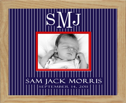 Monogrammed Photo Frame - Big Multi Dot 