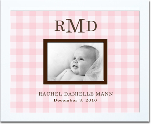 Monogrammed Photo Frame - Big Multi Dot 