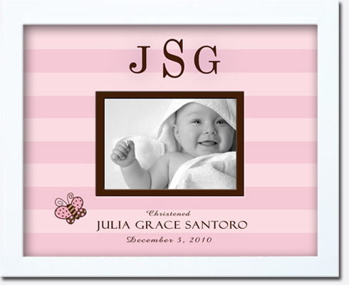 Monogrammed Photo Frame - Big Multi Dot 