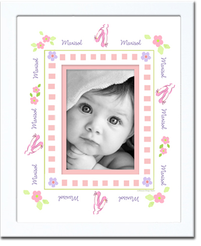 Monogrammed Photo Frame - Big Multi Dot 
