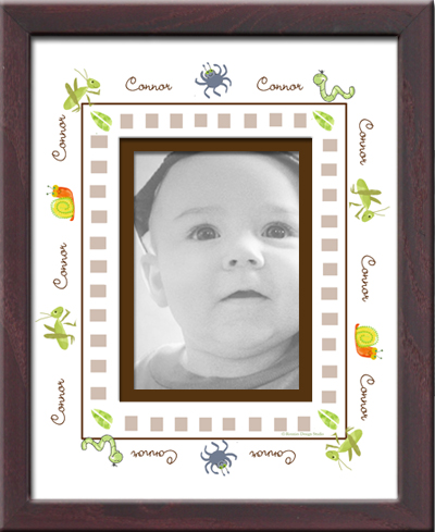 Monogrammed Photo Frame - Big Multi Dot 