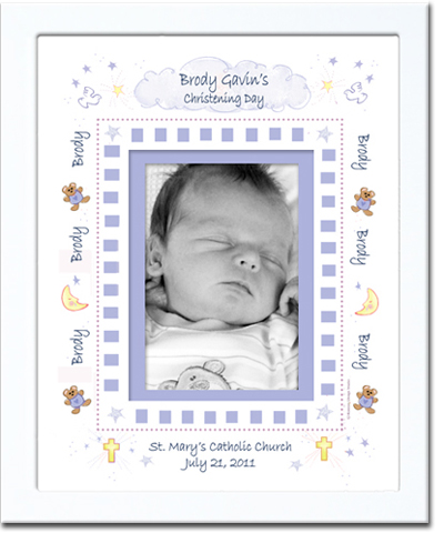 Monogrammed Photo Frame - Big Multi Dot 