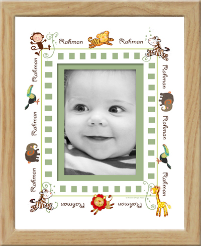 Monogrammed Photo Frame - Big Multi Dot 