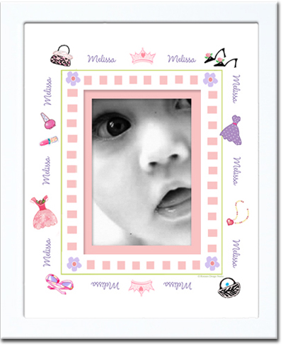 Monogrammed Photo Frame - Big Multi Dot 