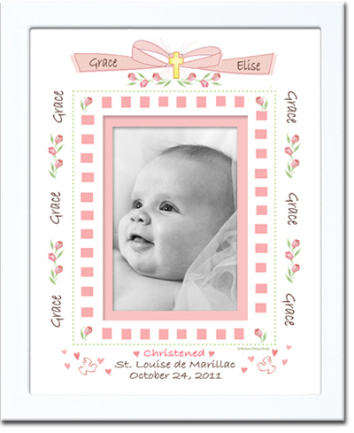 Monogrammed Photo Frame - Big Multi Dot 