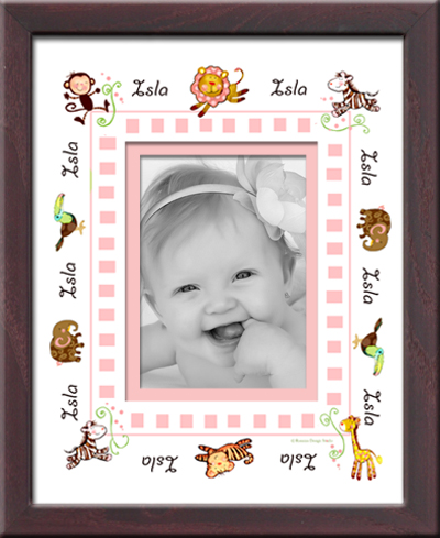 Monogrammed Photo Frame - Big Multi Dot 