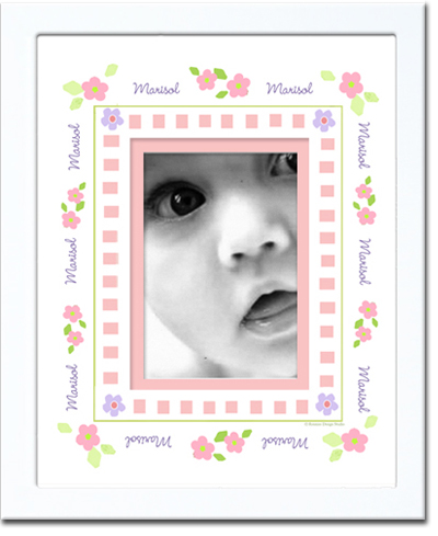 Monogrammed Photo Frame - Big Multi Dot 