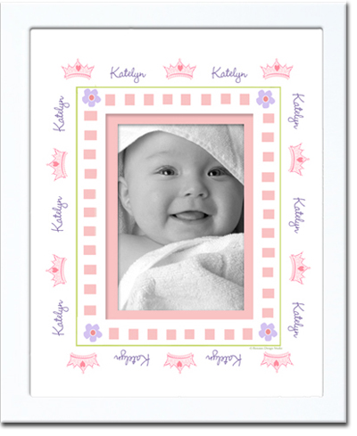 Monogrammed Photo Frame - Big Multi Dot 