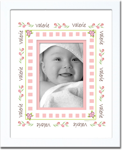 Monogrammed Photo Frame - Big Multi Dot 