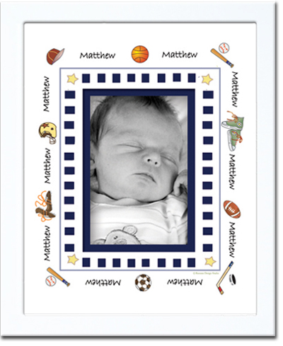 Monogrammed Photo Frame - Big Multi Dot 