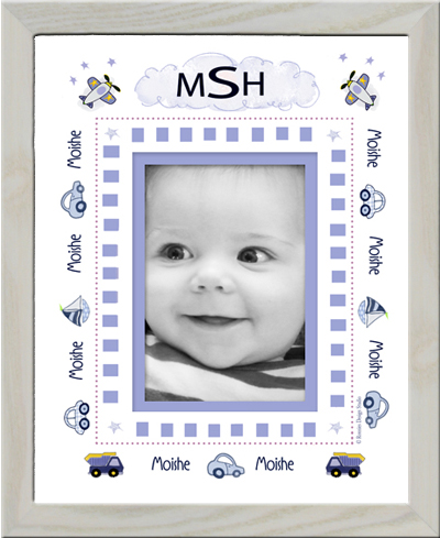 Monogrammed Photo Frame - Big Multi Dot 