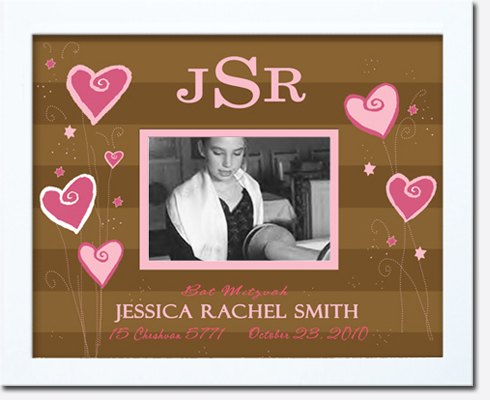Monogrammed Photo Frame - Big Multi Dot 