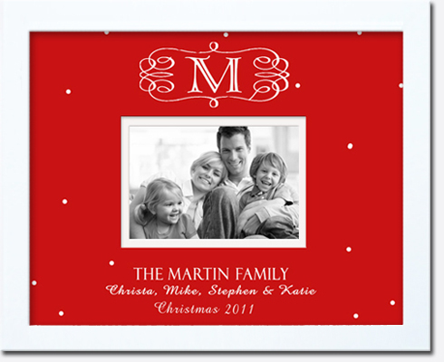 Monogrammed Photo Frame - Big Multi Dot 