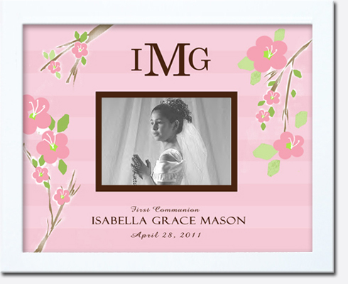 Monogrammed Photo Frame - Big Multi Dot 