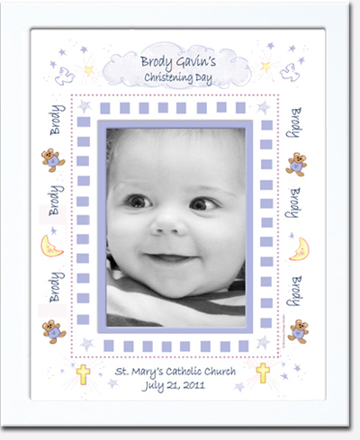 Monogrammed Photo Frame - Big Multi Dot 