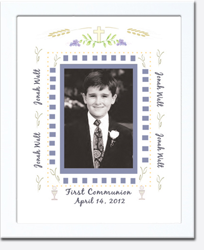 Monogrammed Photo Frame - Big Multi Dot 