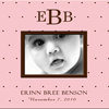 Photo Frames: Girl - Pink with Chocolate Pin Dots