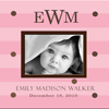 Photo Frames: Girl - Pink Stripe with Chocolate Dots
